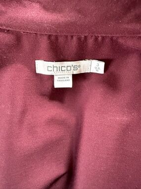 Chico's Women's Blouse - Deep Wine